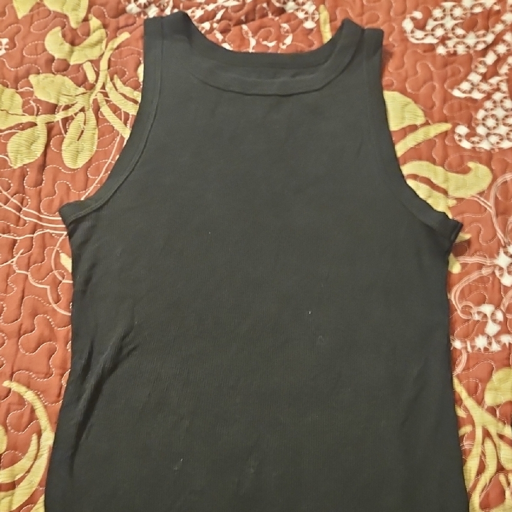 A New Day Charcoal Ribbed Top